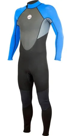 Alder Men’s Impact 3/2 Flatlock Wetsuit - Black / Royal XXL | Alder |