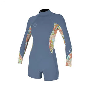 O'Neill Ladies Bahia Long Sleeve Shorty 2/1mm wetsuit - Infinity / Dahlia | O’neill |