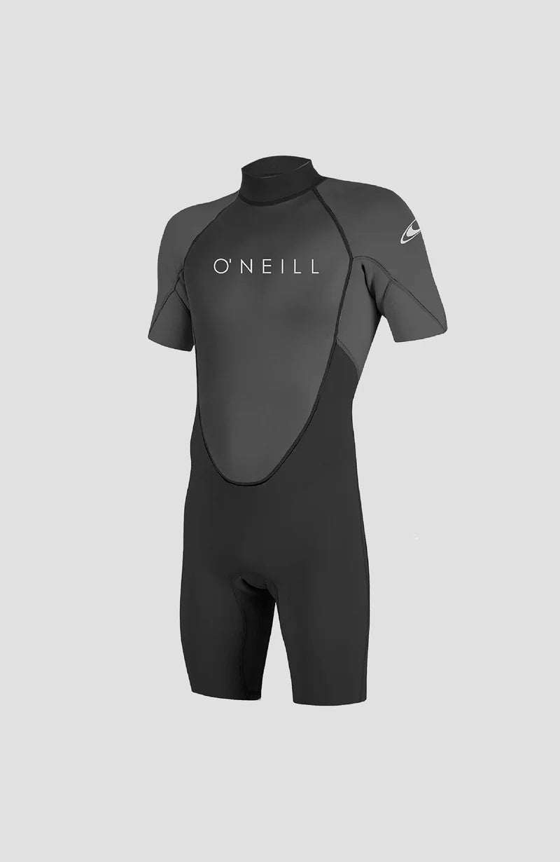 O’NEILL MENS REACTOR 2MM BACK ZIP SHORTY WETSUIT | BLACK / GRAPHITE XXXL | O’neill | Summer Wetsuit - Northshore Newquay - Surf/Skate Shop