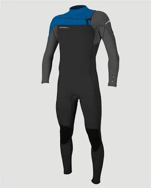 O’NEILL KIDS HAMMER 3/2MM CHEST ZIP FULL WETSUIT - BLACK / GRAPHITE / OCEAN | O’neill | Summer Wetsuit