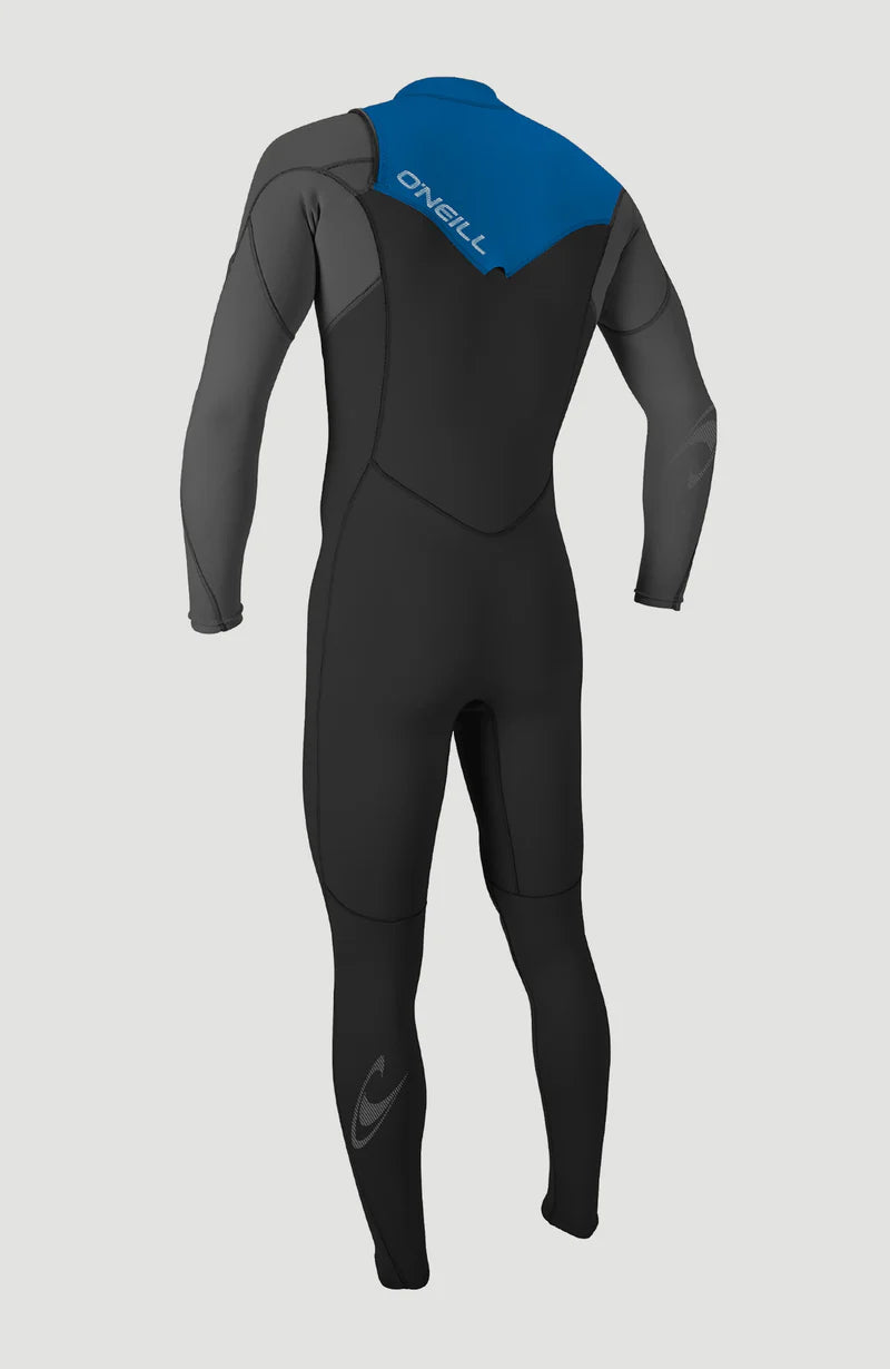 O’NEILL KIDS HAMMER 3/2MM CHEST ZIP FULL WETSUIT - BLACK / GRAPHITE / OCEAN | O’neill | Summer Wetsuit
