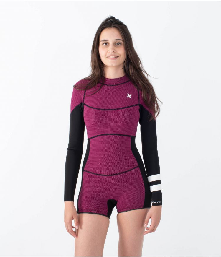 HURLEY - ADVANT - 2MM - SHORTY SPRINGSUIT - PURPLE TEXTURE | Hurley | Summer Wetsuit - Northshore Newquay - Surf/Skate Shop