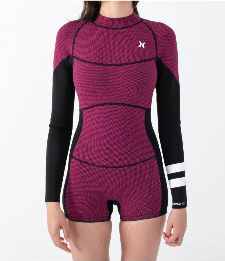 HURLEY - ADVANT - 2MM - SHORTY SPRINGSUIT - PURPLE TEXTURE | Hurley | Summer Wetsuit - Northshore Newquay - Surf/Skate Shop