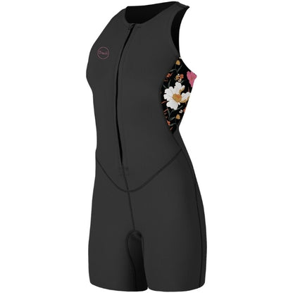 O'Neill Ladies Bahia 1.5mm Sleeveless Front Zip Shorty Wetsuit - Black / Bluemchen | O’neill |