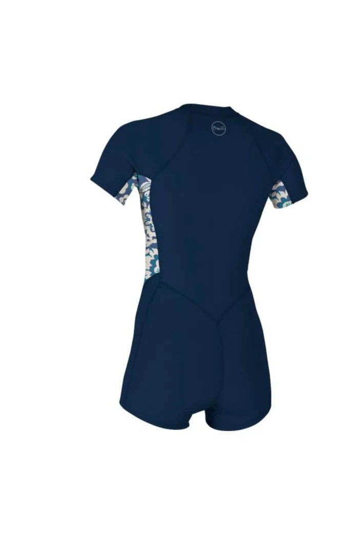 O'Neill Ladies Bahia 2mm Front Zip Short Sleeve Shorty Wetsuit - French Navy | O’neill |