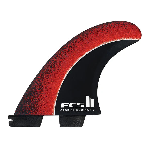 FCS II MEDINA TRI FIN SET ( Black / Red ) Large | FCS | Surfboard Fins.