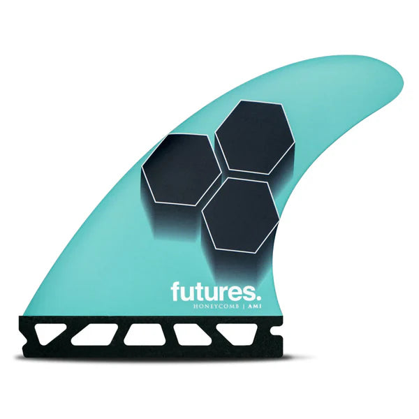 Futures AM Al Merrick Honeycomb Surfboard Fins AM1 Medium Teal | Futures | Surfboard Fins. - Northshore Newquay - Surf/Skate Shop