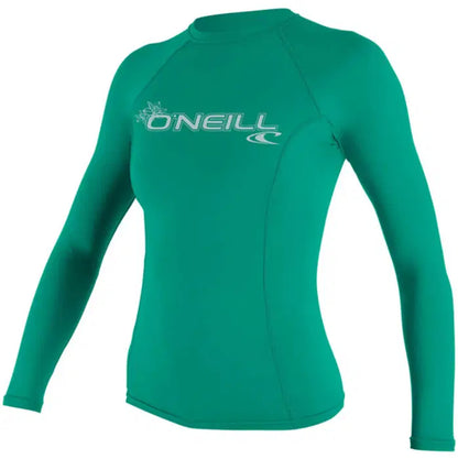 O'NEILL Womens Basic Skins Long Sleeve Crew Rash Vest X-Large Sea glass | O’neill |