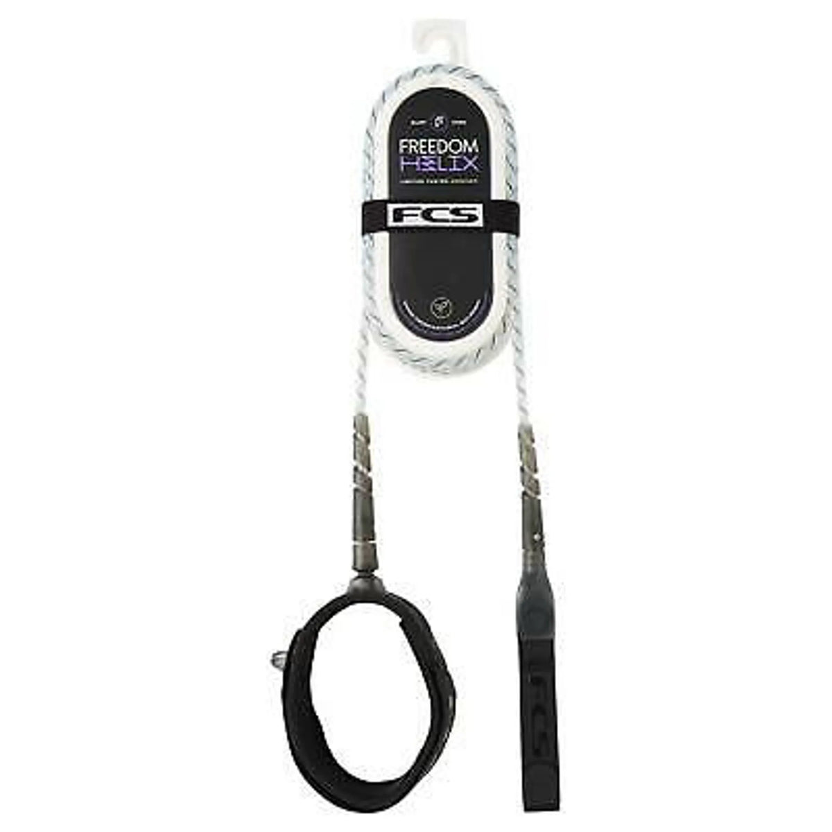 FCS freedom helix 7ft leash Natural black | FCS | Surfboard Leash - Northshore Newquay - Surf/Skate Shop
