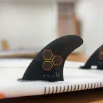 Channel Islands PC Tri Fin Set in Black Flame | FCS | Surfboard Fins. - Northshore Newquay - Surf/Skate Shop