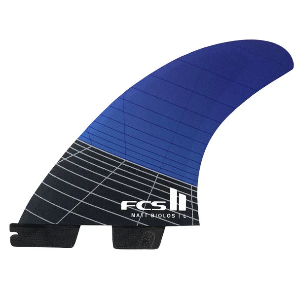 FCS II MATT BIOLOS TRI FIN SET Large (blue) | FCS | Surfboard Fins. - Northshore Newquay - Surf/Skate Shop