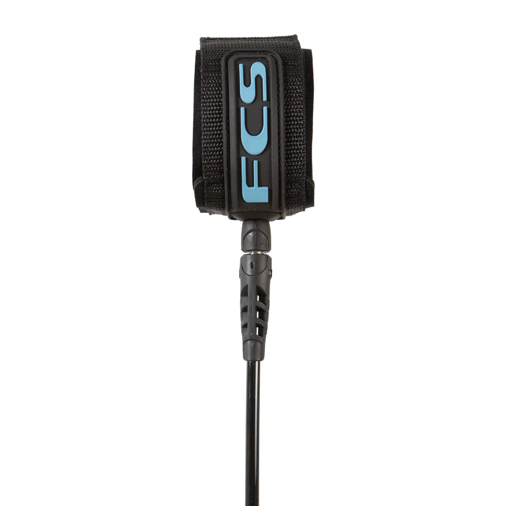 FCS 6ft Classic Regular Series Leash Black blue | FCS | Surfboard Leash