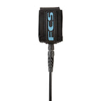 FCS 6ft Classic Regular Series Leash Black blue | FCS | Surfboard Leash
