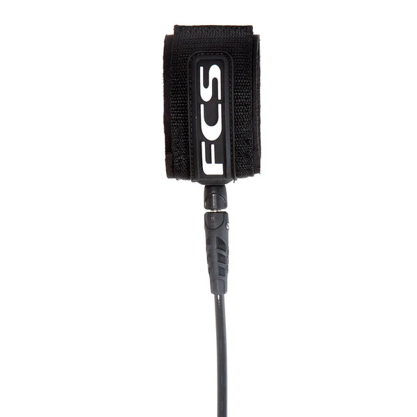 FCS 7ft Classic series regular leash Black | FCS | - Northshore Newquay - Surf/Skate Shop