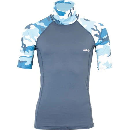 Alder - Junior Cruz Short-Sleeve Rash Vest | Camo | Alder | - Northshore Newquay - Surf/Skate Shop