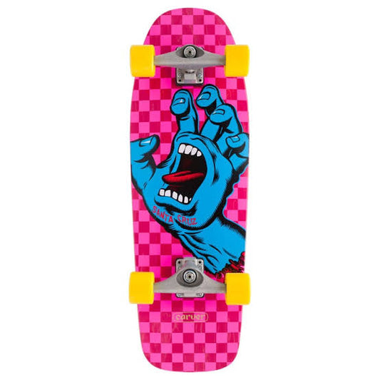 Screaming Hand Check Carver Surfskate 9.8" X 30.2" | Santa Cruz |