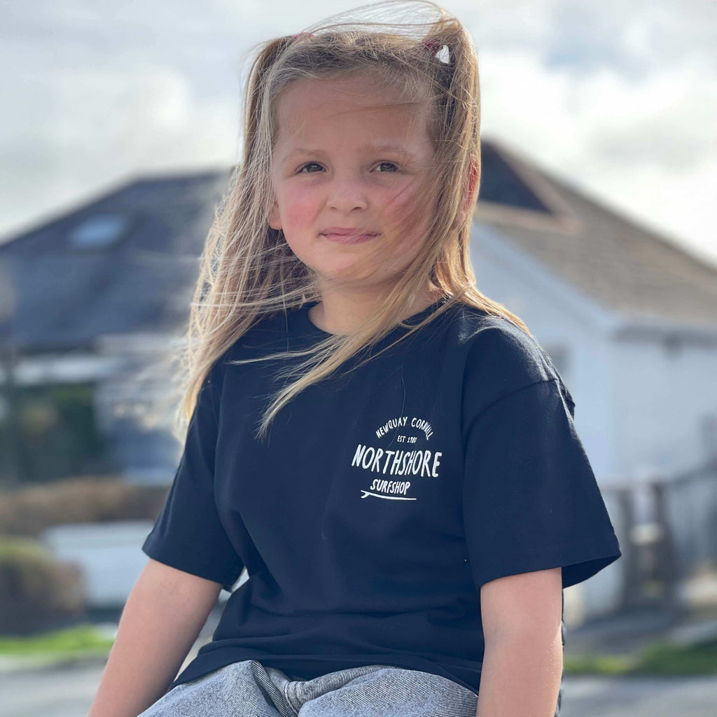 Kids Classic Logo Tee | Black | Northshore Surf Shop | Kids Clothing - Northshore Newquay - Surf/Skate