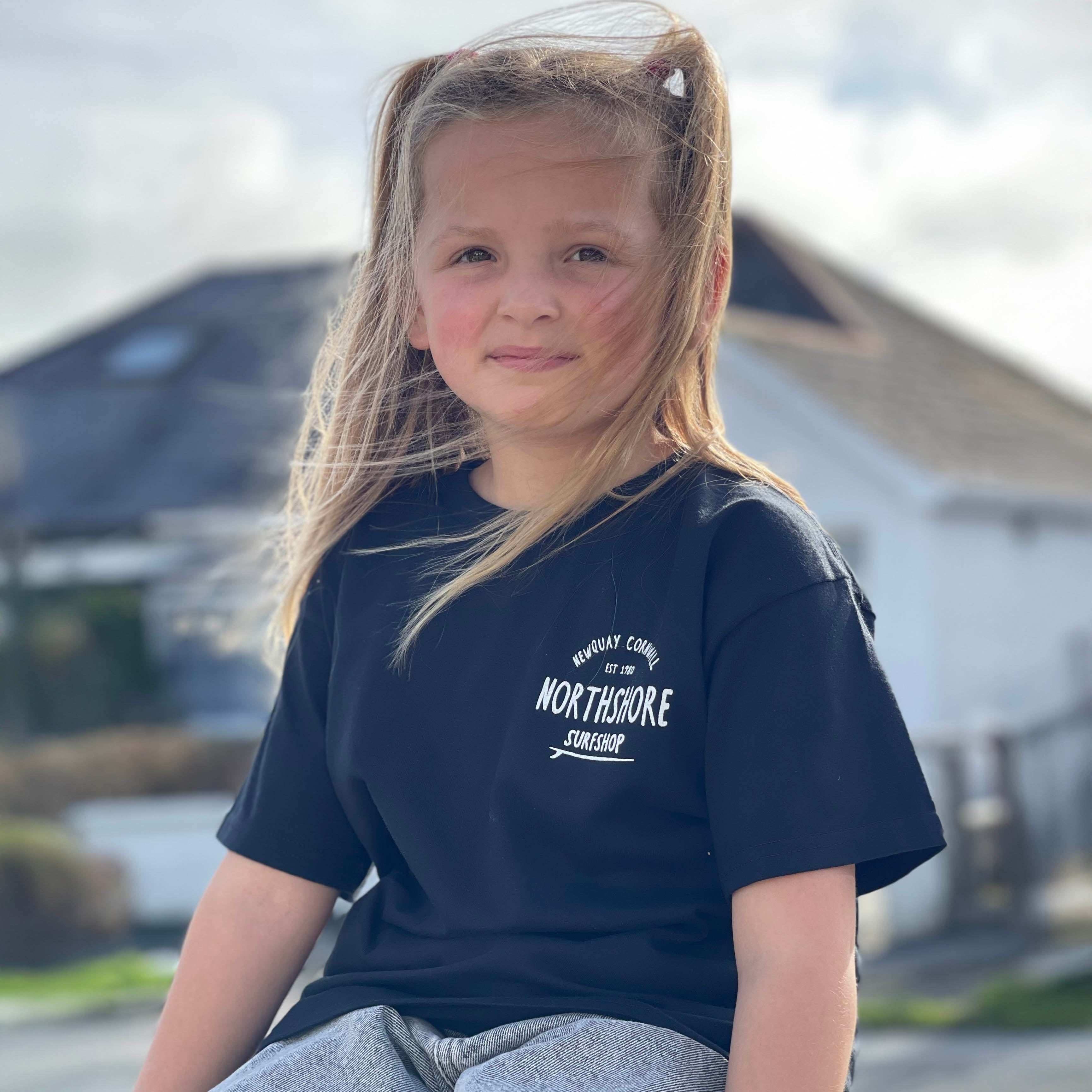 Kids Classic Logo Tee | Black | Northshore Surf Shop | Kids Clothing - Northshore Newquay - Surf/Skate