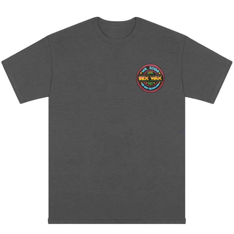 Mr Zogs Sex Wax Neon T-shirt Dark Heather | Mr Zogs Sex Wax | T Shirt - Northshore Newquay - Surf/Skate Shop