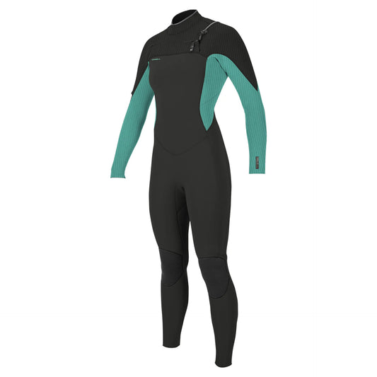 O’NEILL WOMENS HYPERFREAK 4/3Mm CHEST ZIP FULL WETSUIT - Raven/Opal | O’neill | Winter Wetsuit