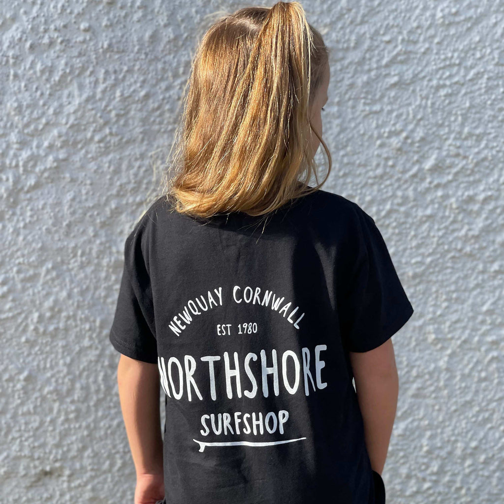 Kids Classic Logo Tee | Black | Northshore Surf Shop | Kids Clothing - Northshore Newquay - Surf/Skate