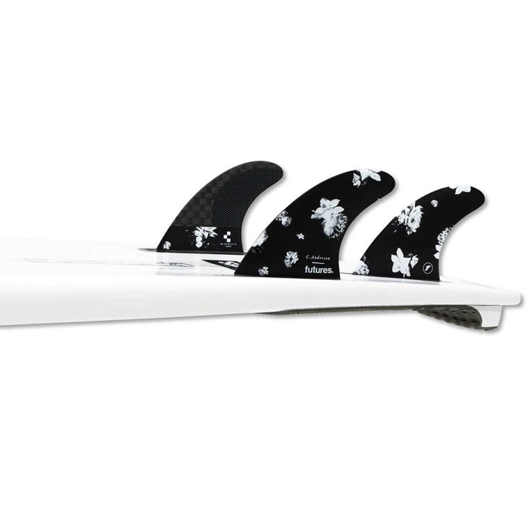 Ando Blackstix Size Large Black | Futures | Thruster - Northshore Newquay - Surf/Skate Shop