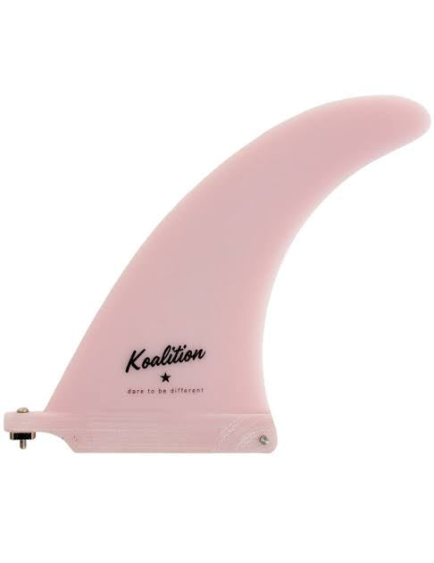 KOALITION California Classic Single Fins Pastel pink 7.5” | Koalition | Fin - Northshore Newquay - Surf/Skate Shop