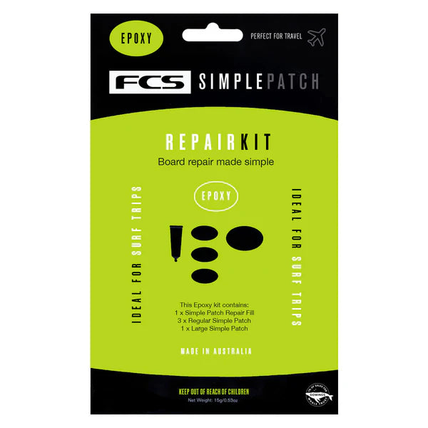 FCS SIMPLE PATCH REPAIR KIT (Epoxy and PU) Epoxy | FCS | Surfboard Repair - Northshore Newquay - Surf/Skate Shop