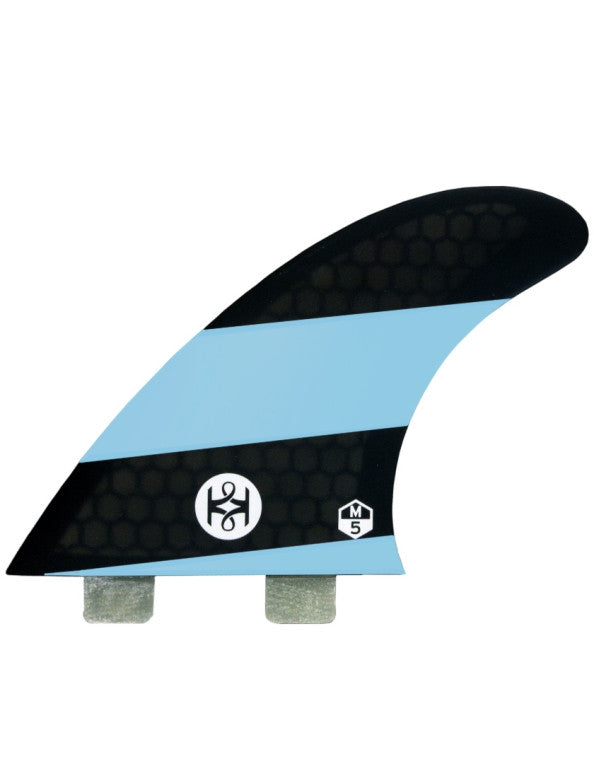 Koalition Performance FCS Tri-Quad Fins Medium - Smoke/Blue | Koalition | Fin - Northshore Newquay - Surf/Skate Shop