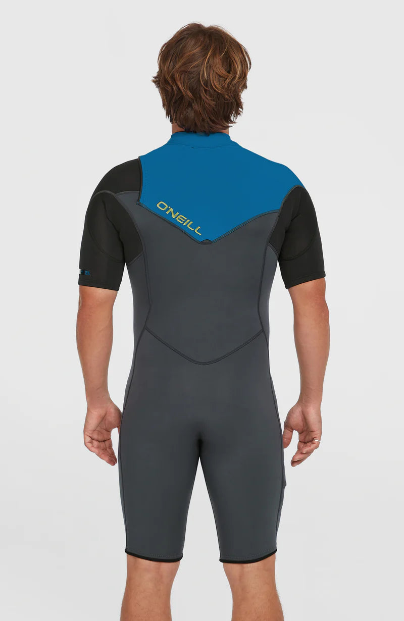 O’NEILL MENS HAMMER 2MM CHEST ZIP SHORT SLEEVE SPRING WETSUIT | GRAPH /BLACK / OCEAN | O’neill | Summer Wetsuit