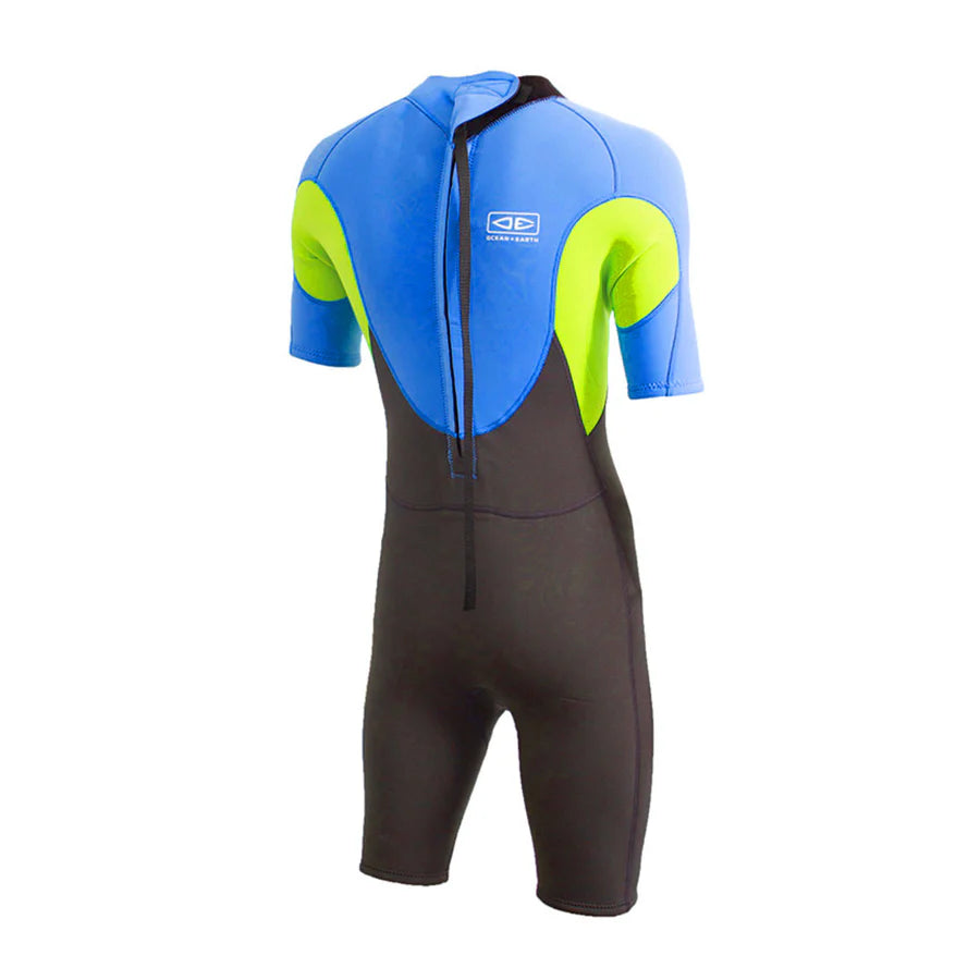OCEAN & EARTH YOUTH UNISEX FREE FLEX BACK ZIP SPRING SUIT SHORTY WETSUIT - 2MM | Ocean & Earth | Summer Wetsuit - Northshore Newquay - Surf/Skate Shop