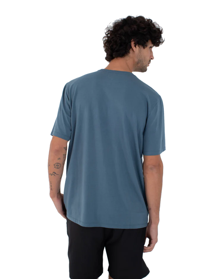 Hurley H20 Dri Fit Fastlane Lined-Grey Teal | Hurley | T Shirt - Northshore Newquay - Surf/Skate Shop