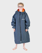 DryRobe V3 Long Sleeve - KIDS 5-9 Dark grey orange | Dryrobe | Change Robe