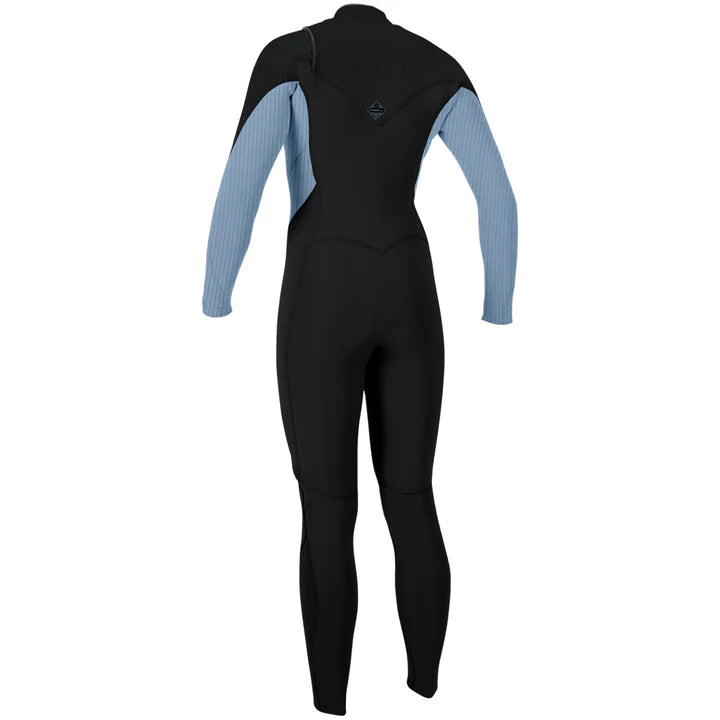 O’NEILL WOMENS HYPERFREAK 4/3Mm CHEST ZIP FULL WETSUIT - black/fadedenim