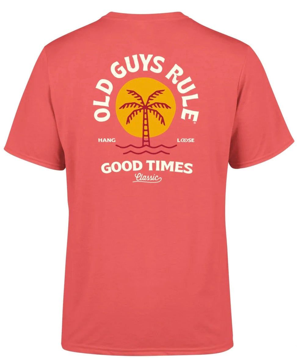 Old Guys Rule Good times Tshirt-Coral Silk | Old Guys Rule | T Shirt