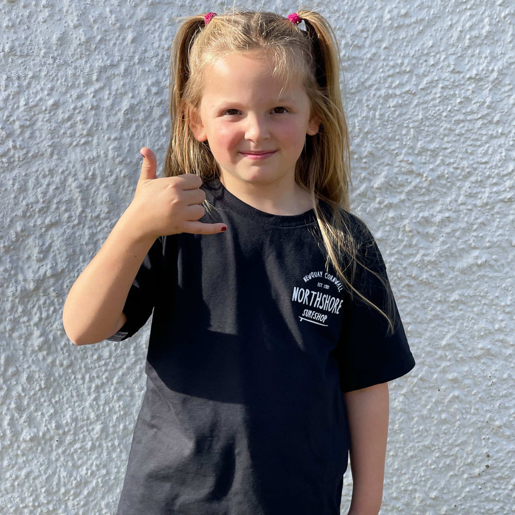 Kids Classic Logo Tee | Black | Northshore Surf Shop | Kids Clothing - Northshore Newquay - Surf/Skate