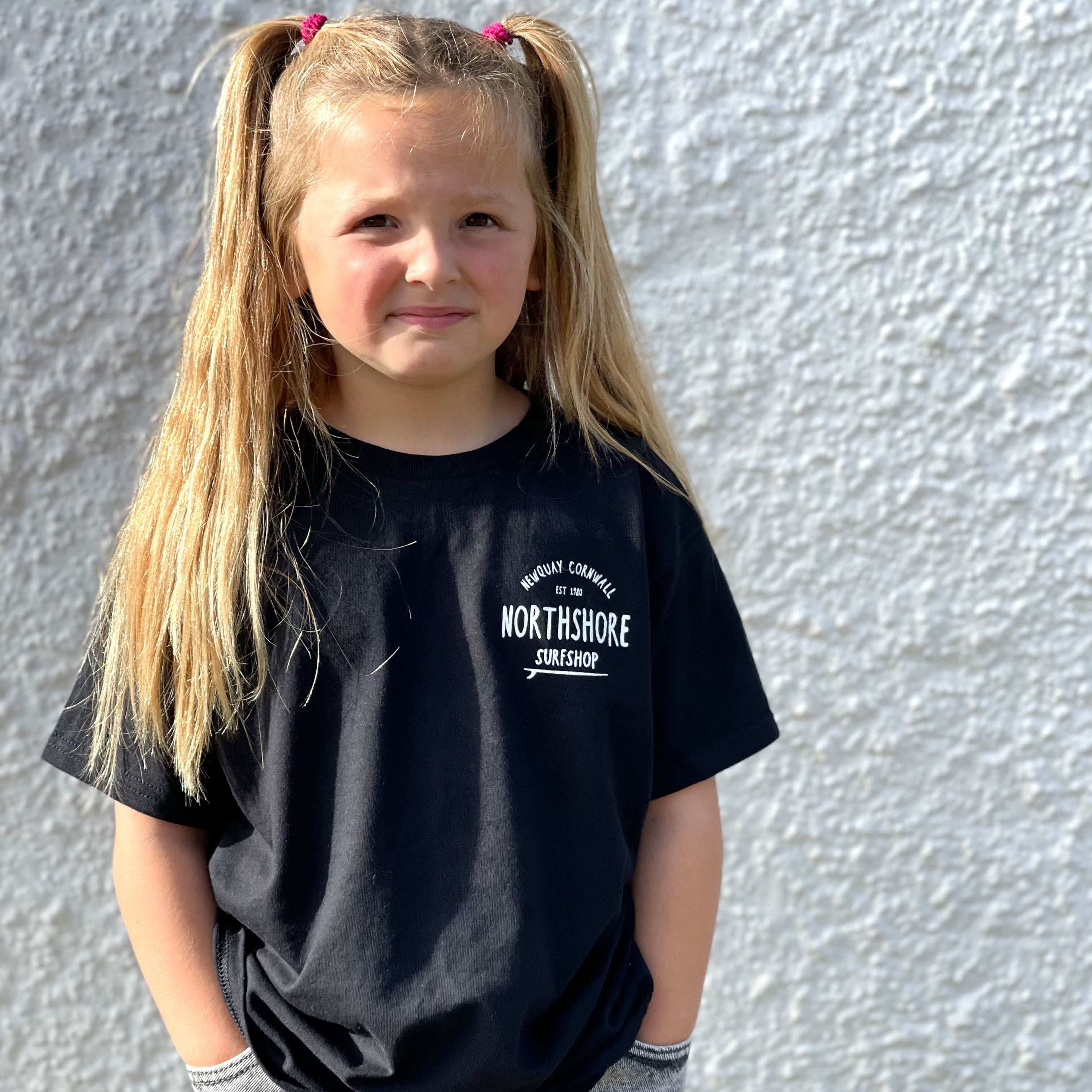 Kids Classic Logo Tee | Black | Northshore Surf Shop | Kids Clothing - Northshore Newquay - Surf/Skate