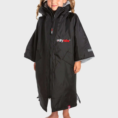 Kids DryRobe V3 Age 5-9 Black Grey | Dryrobe | Dryrobe