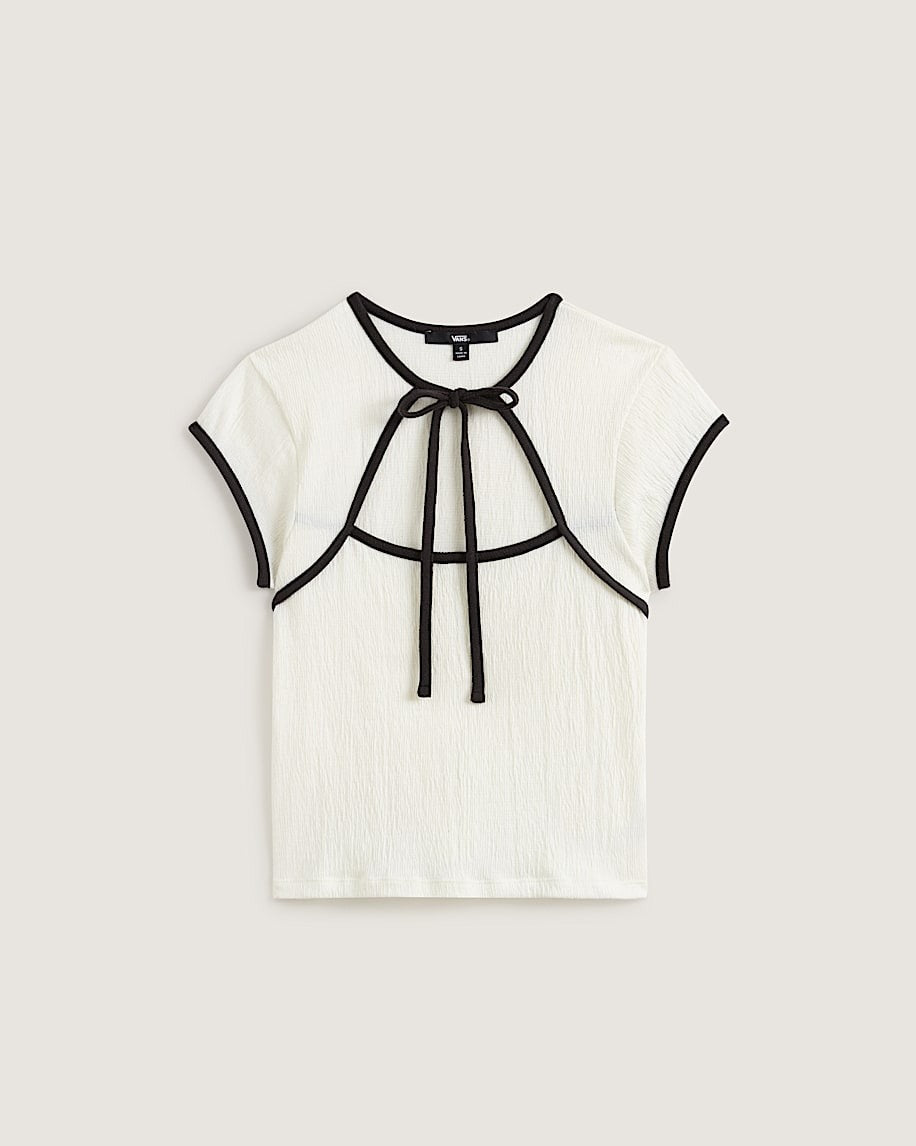 Vans Kari Tie Neck Top-Classic White/black | Vans | crop Top