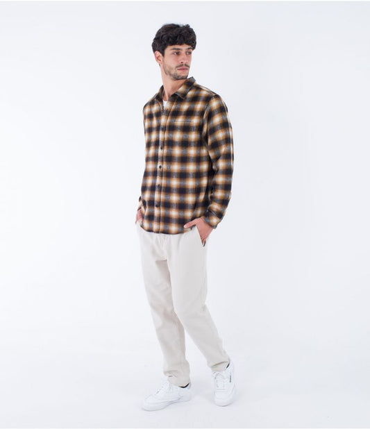 Hurley Portland heavyweight Shirt flannel men-Brown | Hurley | Shirt