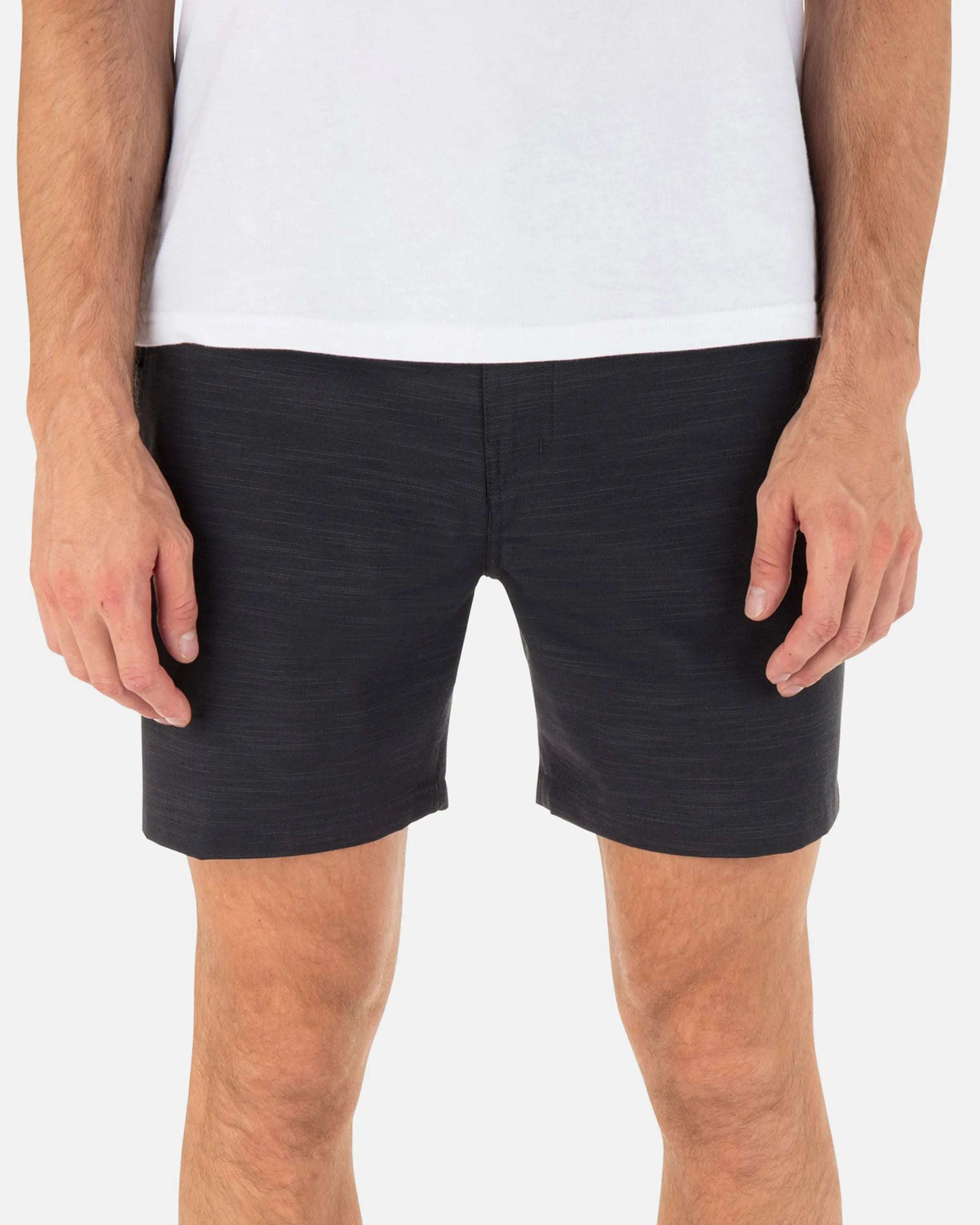 Hurley Phantom 18" Slub 3/4 waistband Shorts-Black | Hurley | Shorts
