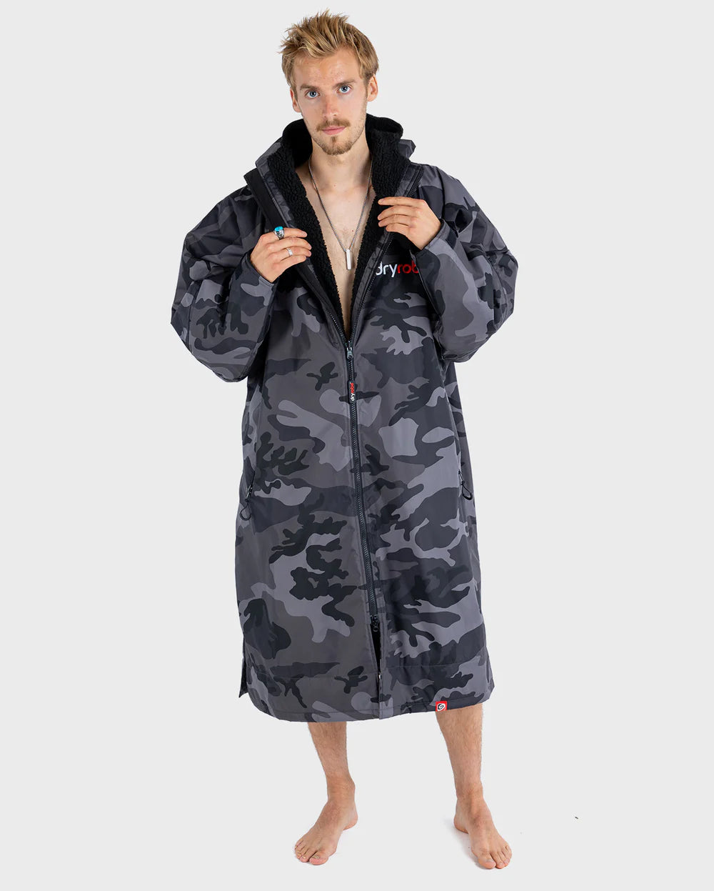 DryRobe V3 Adult Long Sleeve Black Camo / Black | Dryrobe | Dryrobe - Northshore Newquay - Surf/Skate Shop
