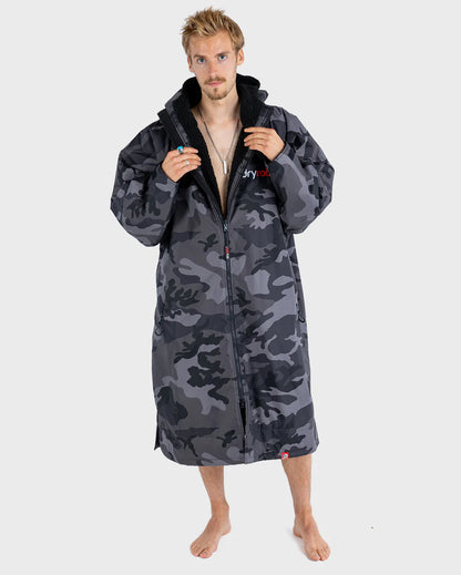 DryRobe V3 Adult Long Sleeve Black Camo / Black | Dryrobe | Dryrobe