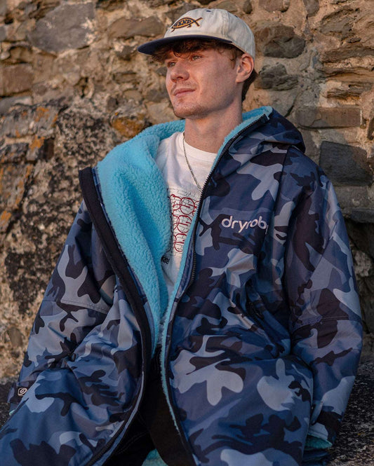 DryRobe V3 Adult Long Sleeve Blue Camo / Blue | Dryrobe | Dryrobe
