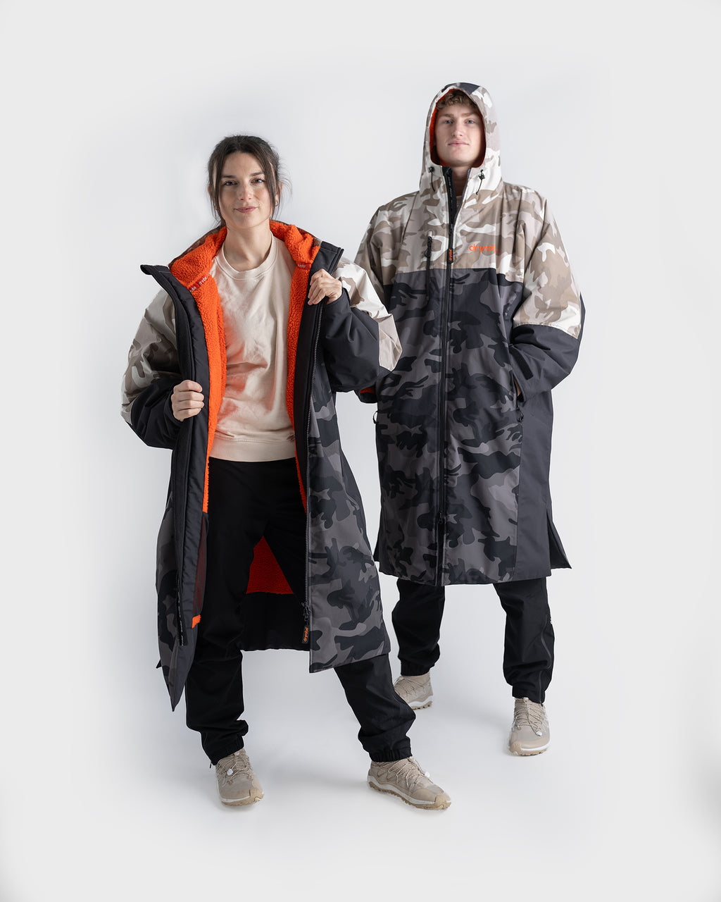 Dryrobe Nexus - Sand Camo / Orange Large | Dryrobe | Dryrobe - Northshore Newquay - Surf/Skate Shop