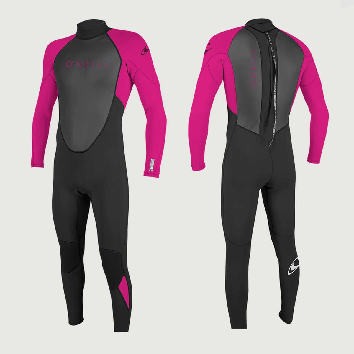 O’NEILL KIDS REACTOR-2 3/2MM BACK ZIP FULL WETSUIT ( Blk/Berry) | O’neill | Summer Wetsuit - Northshore Newquay - Surf/Skate Shop