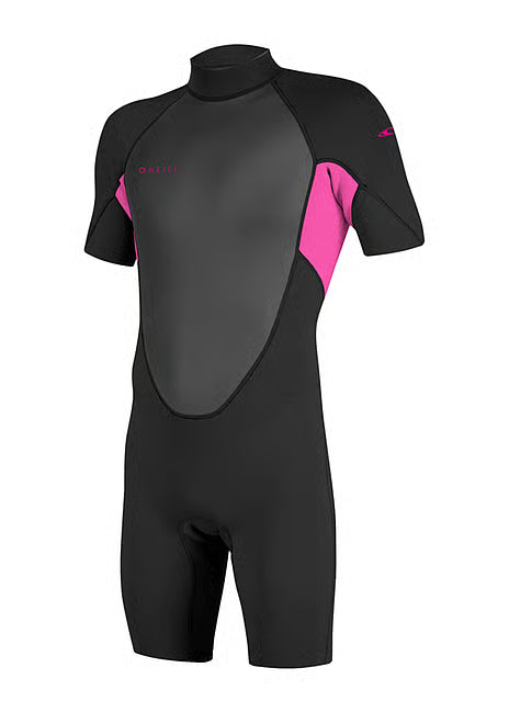 O'neill Youth Reactor-2 2mm Back Zip S/S - Black/Berry | O'neill | - Northshore Newquay - Surf/Skate Shop