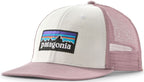 Patagonia P-6 Logo Trucker Hat White Quiet Violet | Patagonia | - Northshore Newquay - Surf/Skate Shop