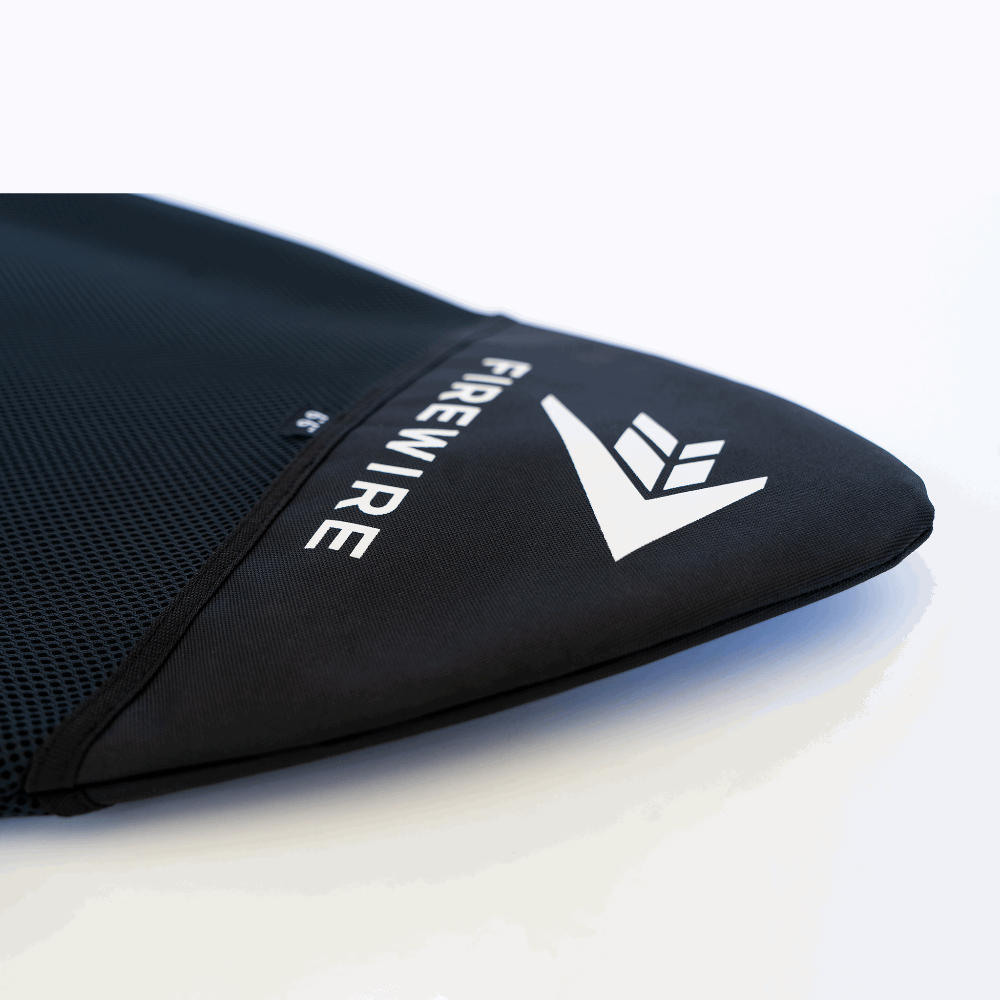 Black mesh surfboard sock and board bag