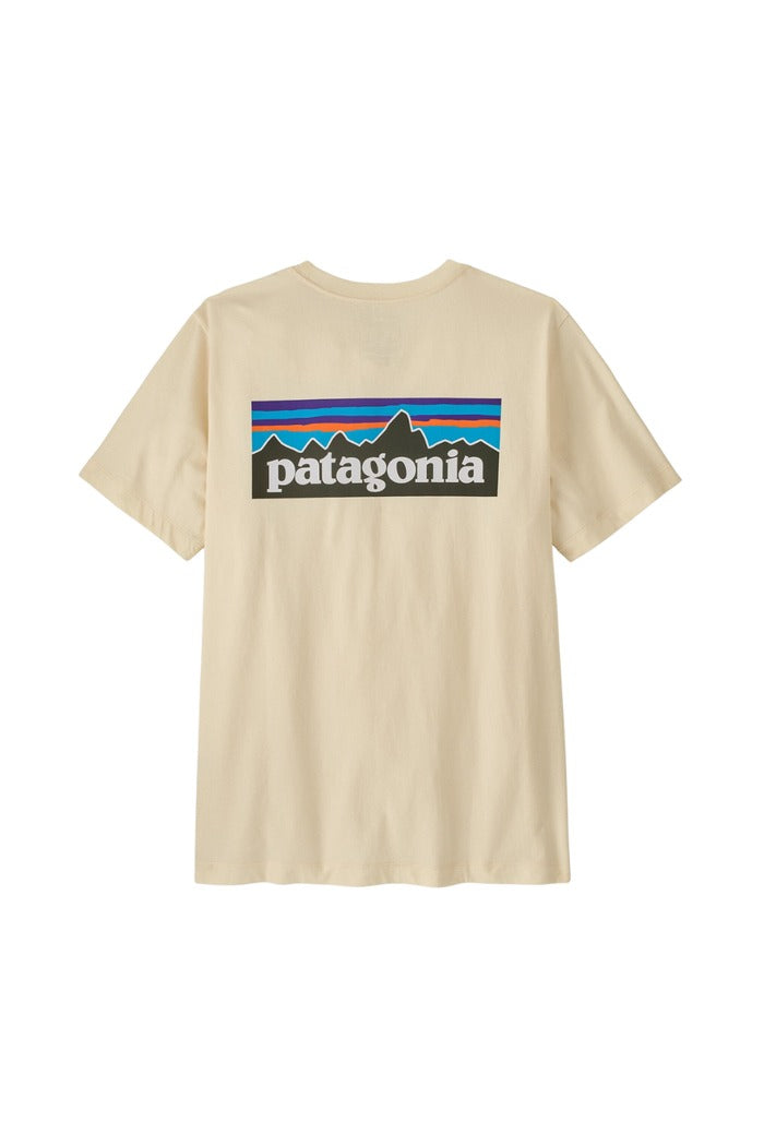 Patagonia Men's P-6 Logo T-Shirt-Undyed Natural | Patagonia | T Shirt - Northshore Newquay - Surf/Skate Shop